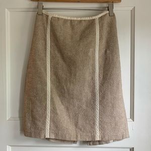 Tan & cream work skirt